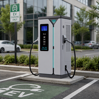 Nouvelle station de recharge rapide DC commerciale au sol 80 kW pour véhicules électriques (2 pistolets)