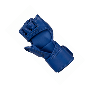 อัสคาร์ เวียร์ อินด์ ถุงมือ MMA หนัง PU สีน้ำเงิน แบบครึ่งนิ้ว ปิดด้วยเวลโคร อุปกรณ์ฝึกศิลปะการต่อสู้ - Product Image 2
