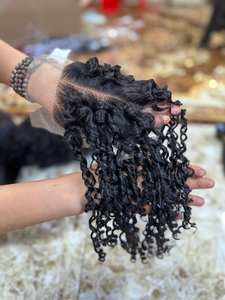 Bundles de cheveux humains crépus bouclés 10A Bundles de cheveux humains vierges non transformés Bundles de cheveux humains crépus bouclés - Product Image 2