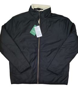 Veste bomber décontractée pour homme, d'hiver, réversible, col rabattu, matelassée, imperméable, respirante, fermeture éclair, toile de laine - Product Image 1
