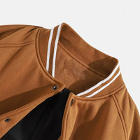 Chaqueta con Capucha de Invierno Estilo Varsity, Unisex, Diseño Clásico, Cuello Alto, Forro Suave Lavado, Ajuste Cómodo, Ropa Casual