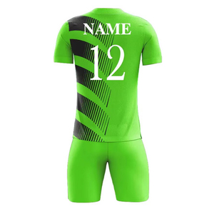 Tenue de football professionnelle 100 % polyester à séchage rapide et respirante avec logo thermocollé, uniforme de football vierge - Product Image 5