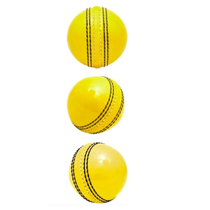 Custom Logo Leather Cricket Balls Professional Grade Alum Tanned Yellow With Black Cricket Balls for Practice and Competition - Product Image 1