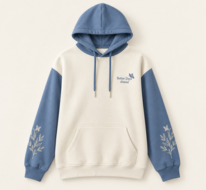<b>Womens</b> Oversized Winter <b>Hoodie</b> <b>for</b> <b>Blue</b> Solid Casual Pullover with Embroidery ODM Front - Product Image 1