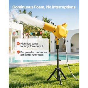 Canon à mousse portable pour fêtes, machine à mousse dense avec structure triangulaire, canon à bulles avec ventilateur, machine à bulles - Product Image 4
