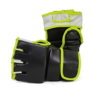 Gants de MMA en cuir de vachette demi-doigts de qualité supérieure - Imperméables, extensibles, séchage rapide, utilisation en extérieur, unisexe, boxe - Product Image 4