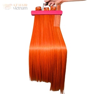 Color naranja Combo Raw Vietnamita Paquetes de cabello humano Cierre de alta calidad Hueso Peluca recta Precio al por mayor Grado de cabello virgen - Product Image 2