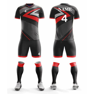 Tenues de sport personnalisées grande taille à motif imprimé, maillots de football à manches courtes, kits de sport, uniformes de basketball et de football - Product Image 4