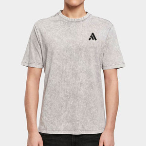 T-shirts décontractés pour hommes, personnalisables avec logo, en coton 100% uni, de haute qualité, respirants, écologiques, à manches courtes, effet délavé à l'acide, vente en gros - Product Image 1