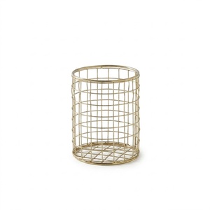 Cesta de Almacenamiento Metálica Dorada Elegante, Cesto de Ropa Multiusos de Alambre para Ropa y Juguetes, Hierro con Recubrimiento en Polvo para Hogar y Hoteles - Product Image 2