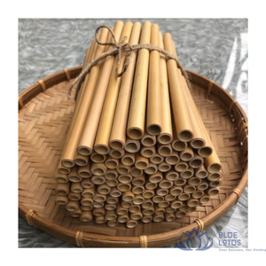 Pailles en bambou réutilisables de haute qualité, écologiques, avec kit de brosses de nettoyage pour smoothies, bubble tea et autres boissons, de chez Blue Lotus - Product Image 1