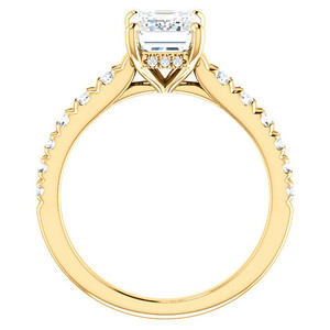 แหวนทองคำแท้ 14k/18k น่ารัก ประดับเพชรทรงเหลี่ยมมรกต เพชรเลี้ยงในห้องปฏิบัติการ แหวนหมั้น ได้รับการรับรองจาก IGI สำหรับผู้หญิงและเด็กผู้หญิง สวมใส่ในงานปาร์ตี้ - Product Image 5