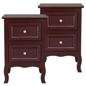 2pcs Large Size Country Style Two-Tier Nightstands Old Code65358349 - Product Image 1