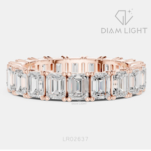 Bague de fiançailles en or blanc 14 carats avec diamant de laboratoire certifié IGI, taille émeraude 2,98 carats, bijoux fins - Product Image 3