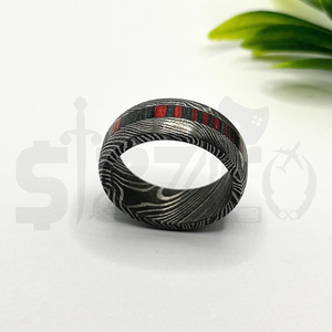 Hot Selling Handmade Wood Damascus Steel <b>Ring</b> for <b>Men</b> Women Wedding Band Fashion Party <b>Ring</b> Custom Latest Design OEM Supplier - Product Image 5