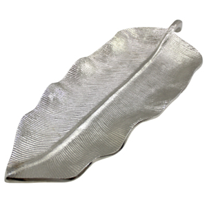 Bandeja Metálica de Aluminio en Forma de Hoja, Dorado Brillante y Plateado Brillante, para Cocina, Bodas y Eventos, Plato para Frutas, Hecho a Mano - Product Image 3