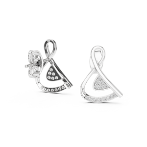 Juego de pendientes de diamantes cultivados en laboratorio únicos en oro blanco de 18 quilates para compromiso, boda, fiesta, evento, regalo de San Valentín, uso diario para mujer - Product Image 4