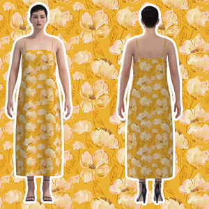<span class=keywords><strong>Abito</strong></span> <span class=keywords><strong>Midi</strong></span> Floreale <span class=keywords><strong>Giallo</strong></span> Senza Spalline, Elegante Vestito Tubino Boho per Donne - Product Image 4