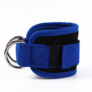 Neoprene Professional Protection Breathable Heavy Duty Unisex Double <b>Ring</b> <b>Adjustable</b> Ankle Strap for Weight Lifting Gym Training - Product Image 3