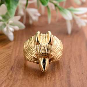 Delicado latón gótico rugiente León anillo artístico Zodiaco Animal moda regalo para ella - Product Image 2