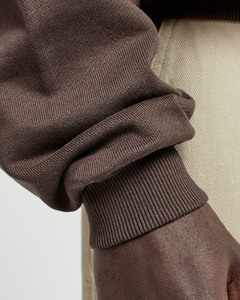 Sweat-shirts à capuche zippés pour hommes, en molleton 100% coton épais, marron, coupe oversize et carrée, épaules tombantes, logo personnalisé, streetwear, vente en gros - Product Image 6