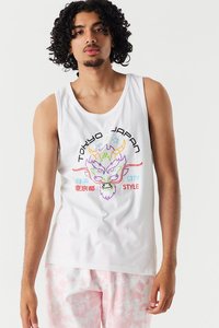 Camiseta sin mangas azul claro para hombre con estampado Fresh Vibes, diseño de cuello redondo, informal - Product Image 4