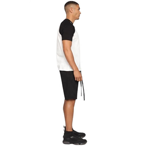 ชุดเซ็ตเสื้อยืดและกางเกงขาสั้นยูนิเซ็กซ์ ดีไซน์แบบสั่งทำพิเศษ ล้างสีแบบแอซิดวอช สไตล์สตรีทแวร์สำหรับผู้ชาย เสื้อยืดผ้าฝ้ายถัก 100% แบบอัดแน่น - Product Image 5