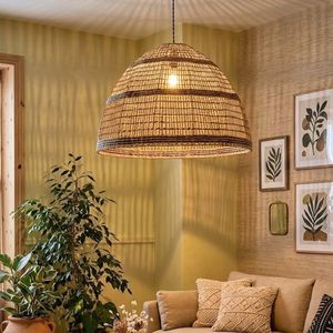 Abat-jour en jonc de mer fait main – Luminaire suspendu tressé naturel pour la maison, le café, le restaurant et la décoration intérieure - Product Image 1