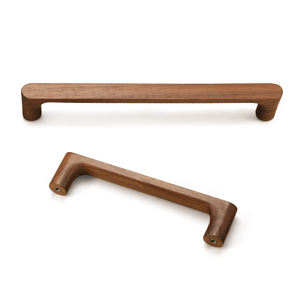 Wooden Solid <b>Walnut</b> Kitchen Cabinet Door Bedroom Furniture Handle Pull Knob for Wardrobe <b>Drawer</b> Modern Europe Simple Design Easy - Product Image 3