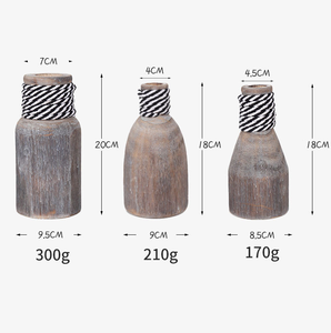 Jarrón de Madera de Alta Calidad, 100% Natural, Vintage, Simple, Ligero y Personalizable, Decoración para el Hogar, Bodas, Restaurantes, Día de la Madre - Product Image 5