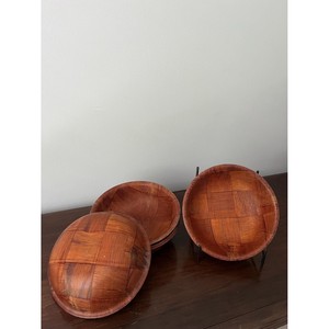 Handcrafted Traditional Sheesham Wood Parquet Inlay Round <b>Decorative</b> Bowls Wholesale India - Product Image 1