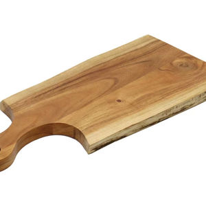Rustic Handle Teak Wood Chopping <b>Block</b> Rectangle <b>Shape</b> 1.3 cm Thick Dishwasher Safe Non-Toxic & Easy to Clean - Product Image 1