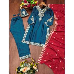 Conjunto de Traje de Fiesta para Mujer de Diseñador con Bordado de Lentejuelas - Product Image 3