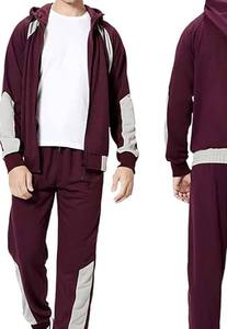 Meilleures ventes : Survêtements personnalisés coupe-vent pour hommes, ensemble deux pièces zippé, 100 % coton - Product Image 4
