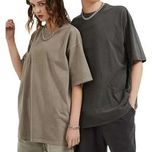 เสื้อยืดคอตตอนคุณภาพสูงสำหรับผู้ชาย เสื้อยืดโอเวอร์ไซส์เนื้อหนา พิมพ์ลายได้ตามต้องการ เสื้อยืดผู้ชาย - Product Image 2