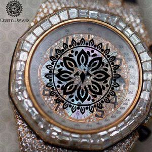 Charm_Jewells Luxury Gold <b>Watch</b> 40mm Analog Quartz Chronograph Women Fashion Leather Band Sapphire Crystal Dial - Product Image 4
