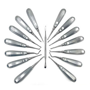 Ensemble de 15 élévateurs dentaires pour extraction, instruments chirurgicaux en acier inoxydable allemand de haute qualité, réutilisables et autoclavables - Product Image 1
