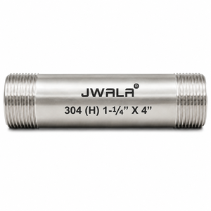 Raccord de tuyauterie en acier inoxydable 304 résistant à la corrosion, diamètre 1-1/4 pouce, longueur 4 pouces, filetage mâle, pour plomberie industrielle - Product Image 2