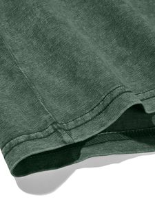 T-shirt Homme Oversize à Cordon, Coupe Boxy, Épaules Tombantes, Manches Courtes, Décontracté, en Coton, Ample, Style Streetwear - Product Image 2