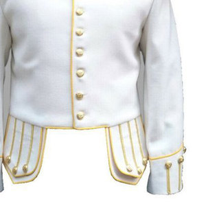 Veste sur mesure en doublet blanc écossais - Vêtements faits main pour bagarreurs et tambouriniers des Highlands 2026 - Product Image 3