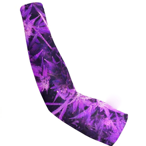 Manguitos de Ciclismo Transpirables con Patrón Morado Unisex, Protección Anti-UV, Ligeros, 90% Poliéster, 10% Elastano, para Adultos - Product Image 2