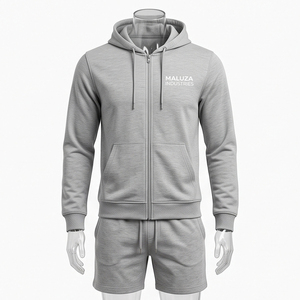 Wholesale Blank Unisex Tracksuit Summer Midweight Eco-Friendly 100% Polyester Quick Dry Mesh Two Piece <b>Set</b> Custom Logo Short - Product Image 1
