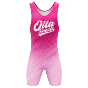 Men Pink Sublimated Wrestling Singlet Polyester Lightweight <b>Athletic</b> Wrestling Apparel Sports Uniform Training Competition - Product Image 2