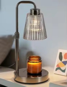 Lampe chauffe-bougie en métal avec minuterie et variateur d'intensité, 2 ampoules, pour anniversaire, ouverture de maison, décoration de maison neuve - Product Image 1