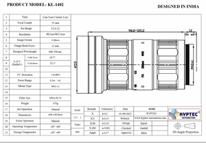 Lente de Cámara de Escaneo Lineal de 25 mm, Óptica de Alta Resolución para Sistemas de Imagenología Industrial 8K y 4K, Visión Clara y Precisa - Product Image 5