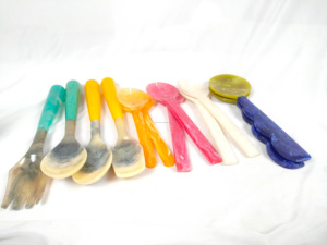 Crafting Crafts Eco Friendly Handmade Resin Salad Servers Durable Stylish Dishwasher <b>Microwave</b> Safe Custom Color Kitchen - Product Image 3