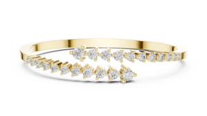 TRENDY LAB GROWN CUT DIAMOND STIFF BRACELET SET 18KT ROSE GOLD RHODIUM PLATED LUXURY GIFTING PARTY WEDDING DAILY OFFICE WOMEN - Product Image 6