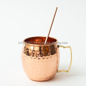 Tazas de cobre de diseño antiguo con textura martillada calidad duradera e interior suave perfecto para bebidas de fiesta - Product Image 4