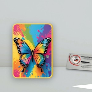 Plaques à cils en forme de diamant style papillon arc-en-ciel, étiquette privée, palette d'extensions de cils, palette acrylique magnétique pour cils - Product Image 2