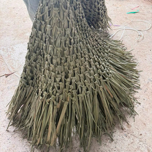 Factory Natural Straw palm leaf beach umbrella for Eco-resorts, glamping Backyard Tiki-style Event weddings parties outdoor - Product Image 1